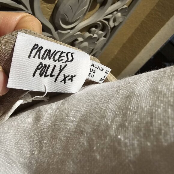 Princess Polly Ayesha Size 6 Brown Boho Peasant Hippie Balloon Sleeve Top NEW - Picture 4 of 9